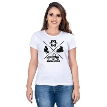 Imagem de Camiseta Country Feminina Algodão Agronomia Manga Curta - Campero, Bra