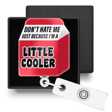 Imagem de Carretel de crachá retrátil engraçado com clipe jacaré, porta-crachá retrátil com clipe jacaré, presentes para enfermeira, professora, trabalhadora de escritório médico, médico, pequeno refrigerador