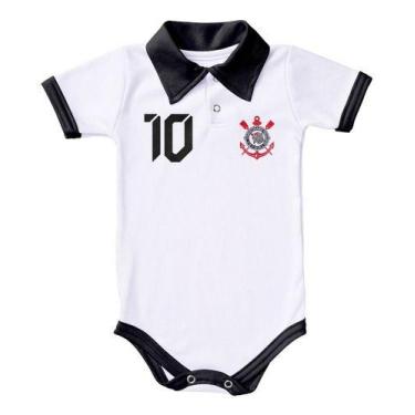Imagem de Body Corinthians Bebe Recem Nascido Branco Ou Rosa Oficial - Branco - 