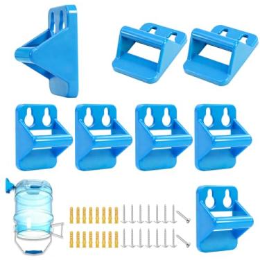 Imagem de 8 peças de suporte multifuncional para balde de gelo, suporte de gancho de balde de gelo, adequado para suporte de secagem Saf-T-Ice Tote, com parafusos e âncoras, para secagem sanitária, limpeza