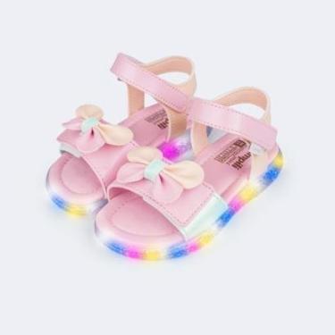 Imagem de Sandália Bebê Led Pampili Lulli Laço Candy Colors-Feminino