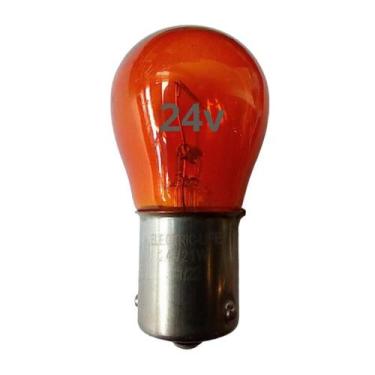 Imagem de Lâmpada miniatura py21w 24v 21w bau15s ambar(laranja) 1 polo - FLASH T