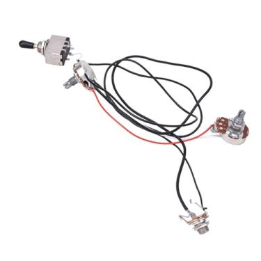 Imagem de RiToEasysports Chicote de Fiação de 3 Vias, Kit de Fiação de Guitarra para Guitarristas Elétricos Lp, Material de Metal e Plástico