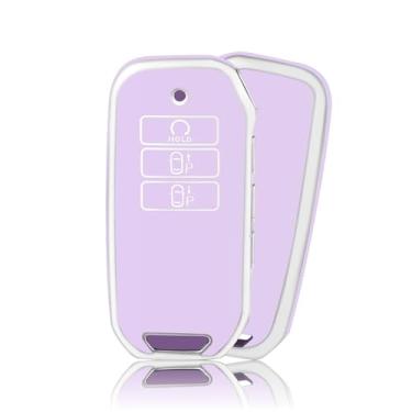 Imagem de Capa protetora de chaveiro de carro TPU moderna para Kia Sorento MQ4 2020 2021 2022 EV6 K8 v6 7 botões protetor de chaveiro de carro