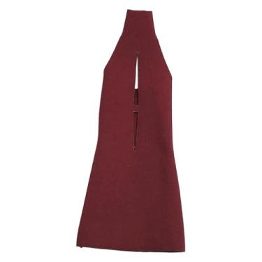 Imagem de menolana Vestido curto de gola alta com decote revelador para boneca BJD 1/6, ideal para cosplay e fotos de figuras de ação de 30 cm, Vermelho Escuro