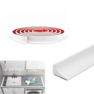 Imagem de Barragem de água de limite de chuveiro de 1,5 m, barreira impermeável de silicone autoadesivo, à prova de vazamento, para chuveiros, banheiras, pias, para separação seca e úmida calafetagem acabamento