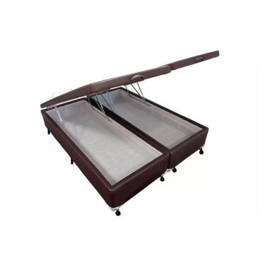 Imagem de Cama Box Baú Queen Courano Brown New (158x198x35) - Castor