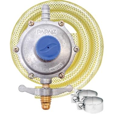 Imagem de Registro Regulador de Gás Papaiz Gás Control 2kg/h com mangueira de 1,25m 906P1M125