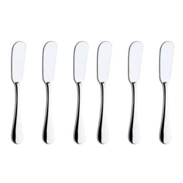 Imagem de Kit 6 Espátulas para Manteiga, Requeijão, Geléia, Patê, Inox Linha Premium c/ 3 Peças Elegante Multiuso Resistente Espalha com Facilidade Perfeito para o Dia a Dia