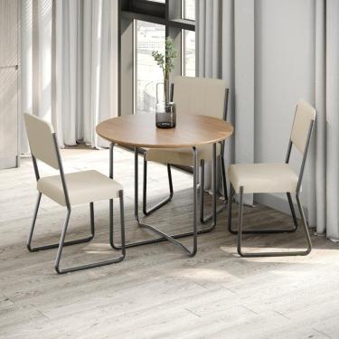 Imagem de Conjunto 4 Cadeiras De Jantar Next Areia Corriente Est.preta