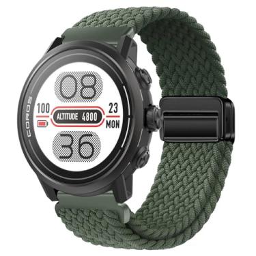 Imagem de LeyuBand Pulseiras magnéticas de nylon de 20 mm compatíveis com Coros PACE 2/APEX 2/APEX de 42 mm para homens e mulheres