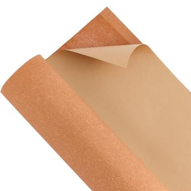 Imagem de BENECREAT Rolo de reforço de couro de 150 x 40 cm, reforçador de bolsa laranja escuro, rolo autoadesivo de couro PVC para forro de bolsa de couro, artesanato DIY, 0,6 mm de espessura