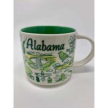 Imagem de Caneca de café de cerâmica Starbucks 2018 ALABAMA Been There Series Across The Globe Collection