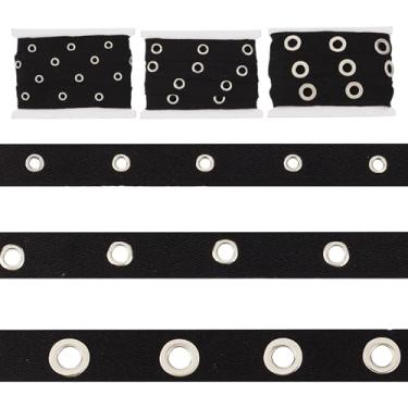 Imagem de letsinstyle Acabamento de sarja com ilhós, 3 estilos de ilhós, 3 estilos de fita de ilhós de algodão, tira de metal prata para costura, espartilho, camisa, saia, jaqueta, sapatos