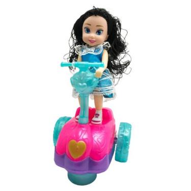 Imagem de Boneca Julia Scooter Gira 360 Com Luz E Som Infantil - Futuro Kids