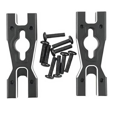 Imagem de Upgraded 7075 Aluminum Body Mount Cross Bar for 1/18 Mini LMT 4X4 Brushed Monster Truck, Replacement for LOS01026 (Black)