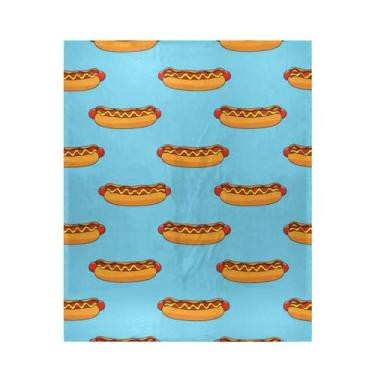 Imagem de Blueangle Cobertor colorido de cachorro-quente super macio e quente, 127 x 152 cm, leve para todas as estações, cobertor aconchegante para cama, sofá, sofá, fácil de cuidar (347)
