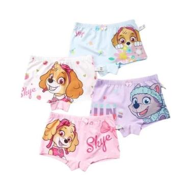 Imagem de Conjunto De 4 Calcinhas De Algodão Para Meninas Com Estampa Da Patrulh