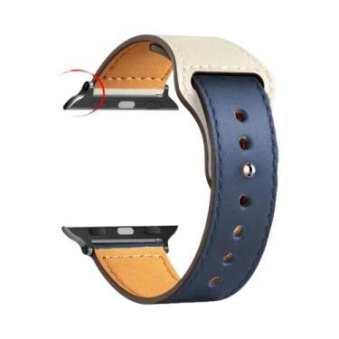 Imagem de Pulseira De Couro Unissex Para Apple Watch Series 8 9 3 4 5 6 SE 7 Ult