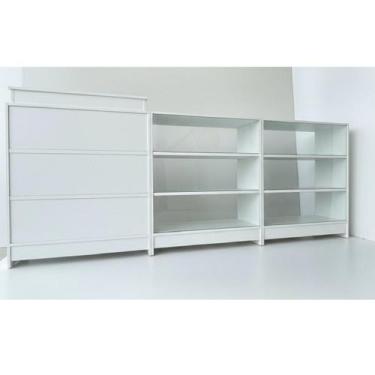 Imagem de Balcão Caixa + 2 Expositores Lojas E Comércios Branco - Suprema Móveis