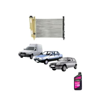Imagem de Kit Radiador Uno Fiorino 1.5 87>93 + Aditivo Radiador Concentrado