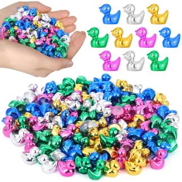Imagem de 100 peças de Natal mini patos brilhantes minúsculos animais patos pequenos brinquedos micro paisagem de jardim para jogo de esconde-esconde casa de bonecas decoração de bolo
