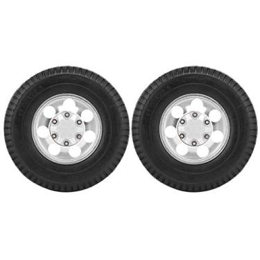 Imagem de Ainoli 2pcs rodas dianteiras RC com cubos de liga de alumínio de 7 raios para carro Tamiya 1/14 RC