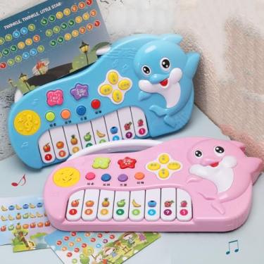 Imagem de Generic Brinquedo de Piano para bebê Com Padrão Animal Educacional Infantil Com Volume Ajustável Brinquedo de Teclado Musical para Crianças, Seguro e Durável para Aprendizagem Musical (#12)