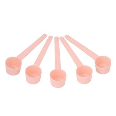 Imagem de Mbeysaq Pacote com 5 colheres medidoras de pó de máscara de fundo plano com graduações para dosagem precisa e limpeza fácil