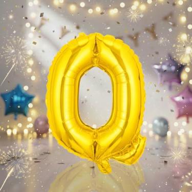 Imagem de Balões grandes de letras douradas Q de 81 cm, balões Qlphabet preenchidos com hélio para festas de aniversário e decorações de aniversário, suprimentos de decoração de festa de ouro grande