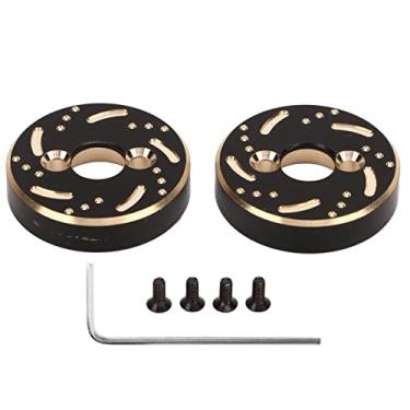 Imagem de Ainoli 2 peças de latão contrapeso do eixo traseiro de alta resistência para carros RC peças de atualização para carros 1/18 RC preto dourado