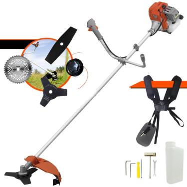 Imagem de Roçadeira Completa RL520AC-G2 Tekna À Gasolina 52cc 2HP Alta Rotação 4 Em 1 Com Carretel + Faca 2 Pontas + Faca 3 Pontas + Faca 40 Dentes de Vídea