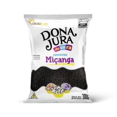 Imagem de Miçangas Pretas 300g Decora Dona Jura