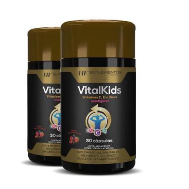Imagem de 2X Vitalkids Vitamina C D Zinco 30Caps Mastigavel Hf - Hf Suplementos