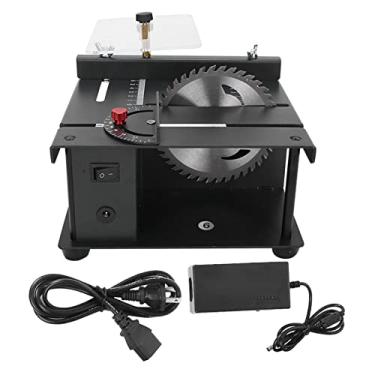 Imagem de HEEPDD Mini Serra de Mesa Deslizante, Serra de Bancada Multifuncional para Carpintaria para Cortar Madeira, Plástico, Acrílico, Metal Macio, Cortes Angulares 0-90 °, Bricolagem