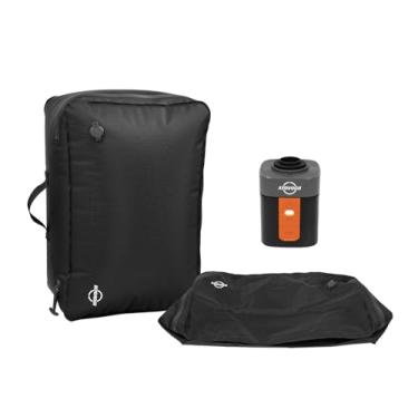 Imagem de Ayovoch Sacos de armazenamento a vácuo com bomba sem fio 35L, zíper aberto de 180°, à prova d'água IP68, sacos de vácuo reutilizáveis para viagens, serve para mala de 20/24/28 polegadas, mochila