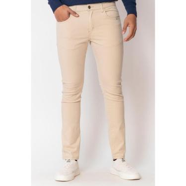Imagem de Calça Masculina Sarja Angeles Flex Polo Wear Bege Claro-Masculino