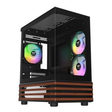 Imagem de Thermaltake Visualização 170 WS ARGB; micro chassi; borda inferior de madeira; 3 ventiladores ARGB Lite de 120 mm incluídos; espaço GPU de 340 mm; resfriador de ar altura máxima de 160 mm; mATX/mITX