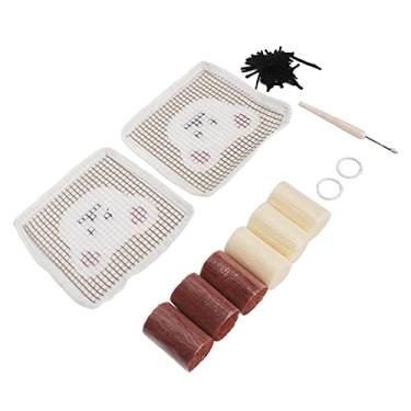 Imagem de CUOFYUNL Trava Gancho Kit Coaster Copo DIY Conjunto Lindo Urso Padrão Decoração de Casa para Artesanato