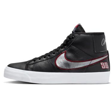 Imagem de Nike Zoom Blazer Mid Pro GT Tênis masculino casual (FN4182-001, preto/vermelho universitário/branco/prata metálico), Preto/Vermelho Universitário/Branco/Prata Metálica, 40