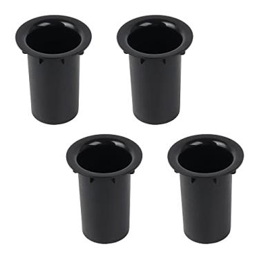 Imagem de Emptty 4 peças, tubos de porta de subwoofer, 10 x 8 cm, tubos de porta de alto-falante, tubo reflexo de graves pretos com diâmetro de instalação de 5 cm