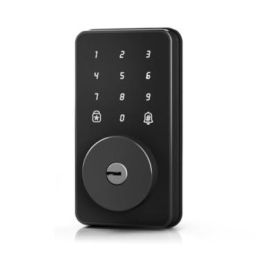 Imagem de Biquole Fechadura de porta de entrada sem chave com teclado, fechadura digital, fechadura eletrônica para porta da frente com 2 teclas, fácil instalação