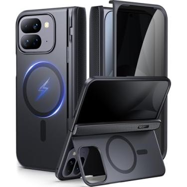 Imagem de TONGATE Capa magnética para Pixel 10 Pro Fold com protetor de tela de privacidade, [compatível com MagSafe] [suporte embutido e capa de dobradiça] Capa de celular robusta para Google Pixel 10 Pro Fold