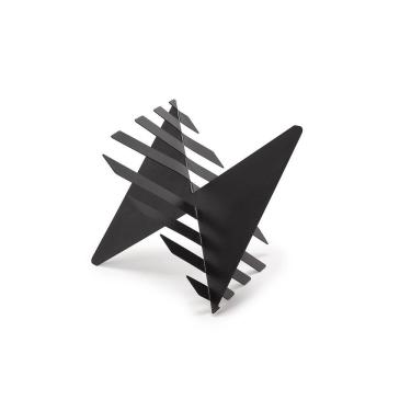 Imagem de Escultura Decorativa Abstrata Preta em Metal 25x20cm Mart