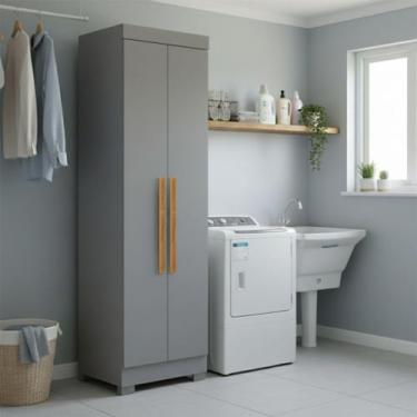 Imagem de Armário Lavanderia 2 Portas com Pés Aurora - Maxel