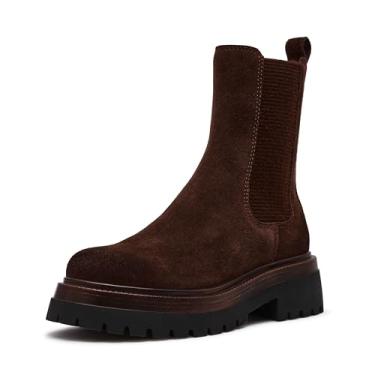 Imagem de Steve Madden Bota feminina Blitzen Chelsea, Camurça marrom, 35