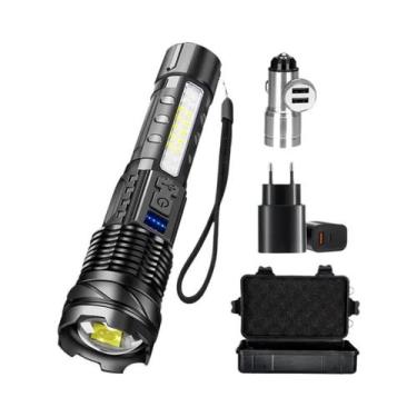 Imagem de Lanterna Tática LED Recarregável De Alta Potência Com Zoom De Longo Al