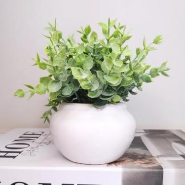 Imagem de Vaso Decorativo De CerâMica Com Eucalipto Artificial - Vasos, Vasos - DecoraçãO Para Casa