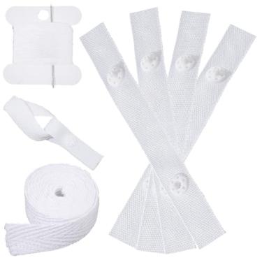 Imagem de CRASPIRE 2 conjuntos de capas de edredom abas de canto laços de canto com cordão agulha de poliéster branco removível colcha interna fecho de pressão conjuntos de alças de botão para edredom colcha