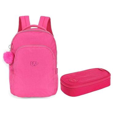 Imagem de Kit Mochila Ms49131up E Estojo Escolar Infantil Minibox Académie Cereja - Tilibra